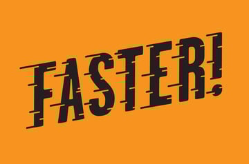 Faster Retro Typography with Speed Lines Vintage style vector hot rod