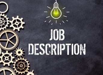 Job Description on a blackboard, find a maintenance coordinator concept