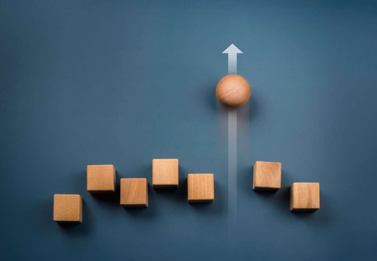 Leadership, business success, unique, difference, challenge, and motivation concepts