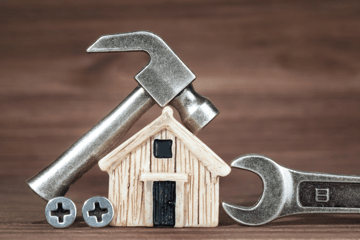 Miniature house and repair tools
