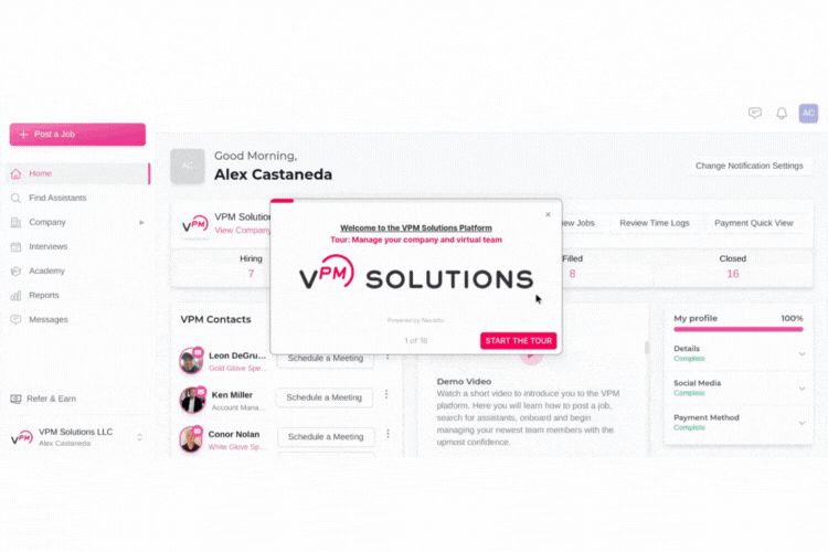Hire a Virtual Property Management Assistant on the VPM platform