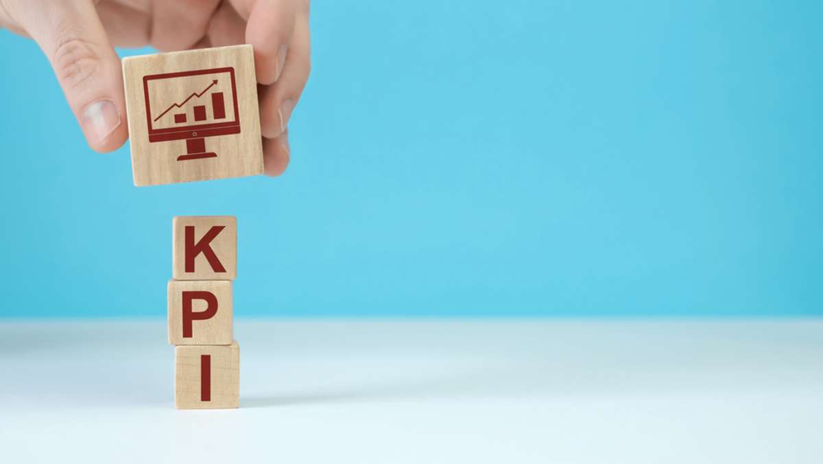 Wooden blocks with the word KPI - key performance indicator